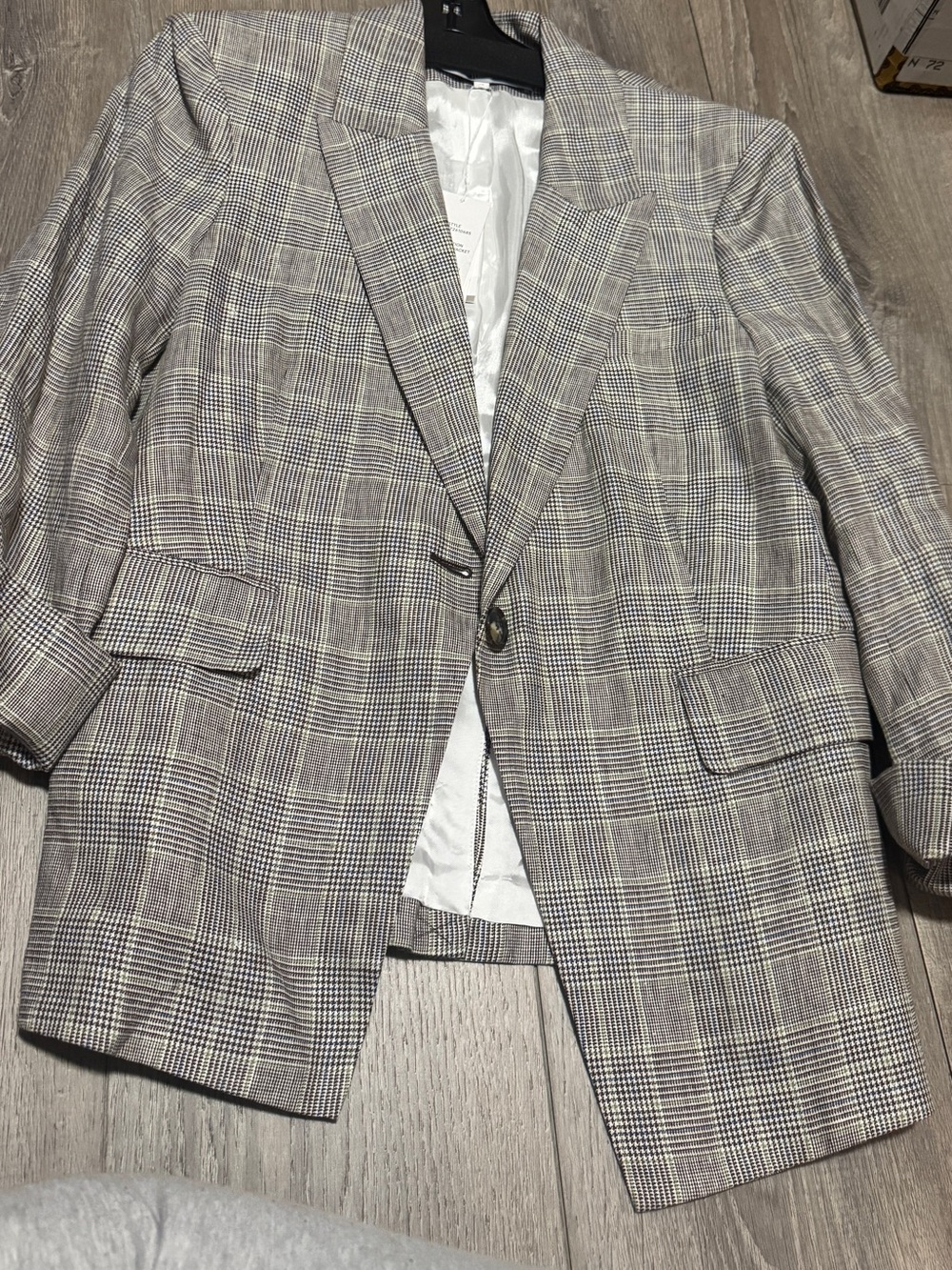Classic Gray Glen Plaid women blazer
